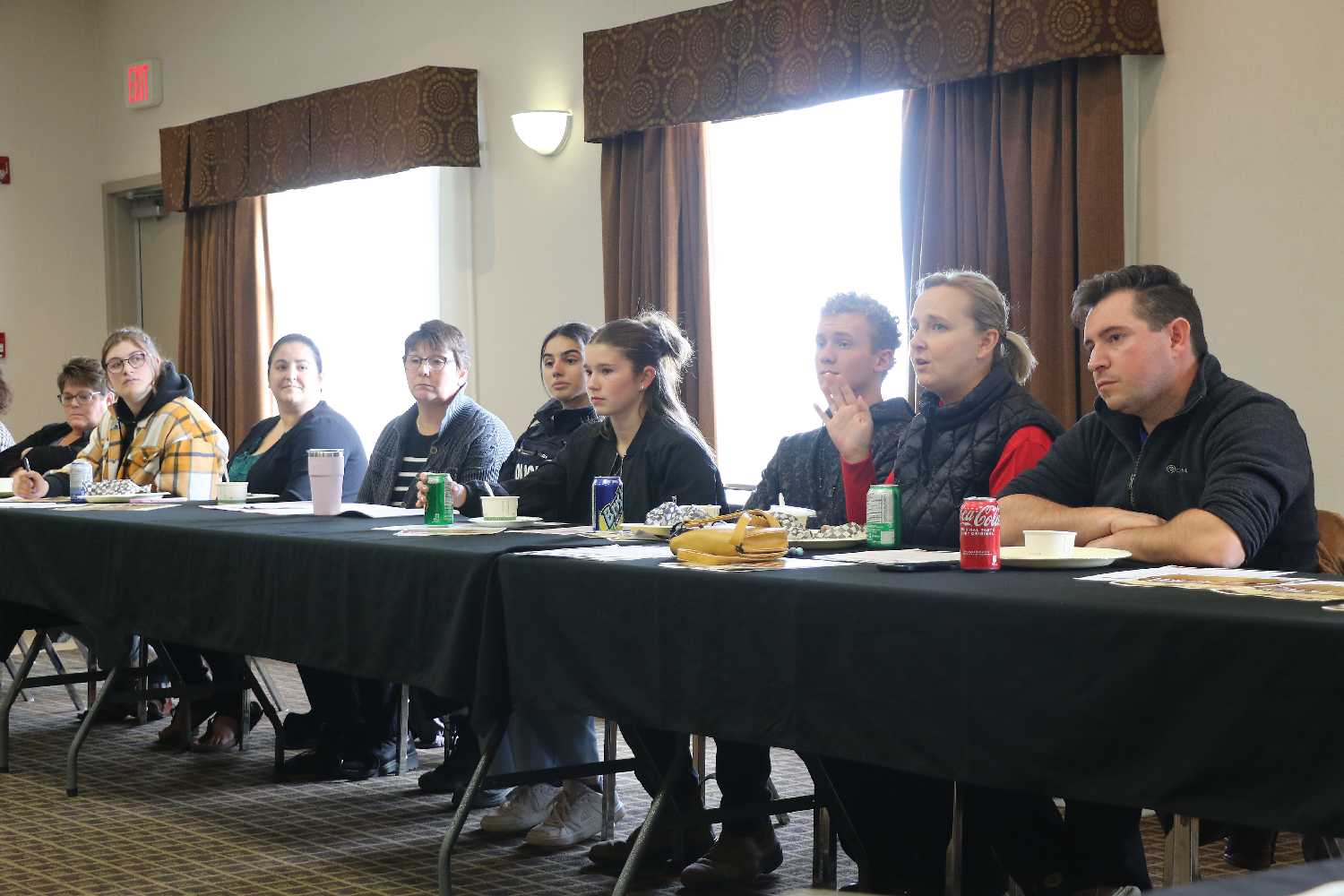 Spookarama committee members giving a presentation.